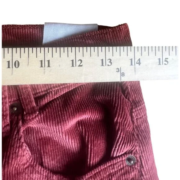 We The Free Riser Taker High Rise Straight Corduroy Pants Wine Womens 28